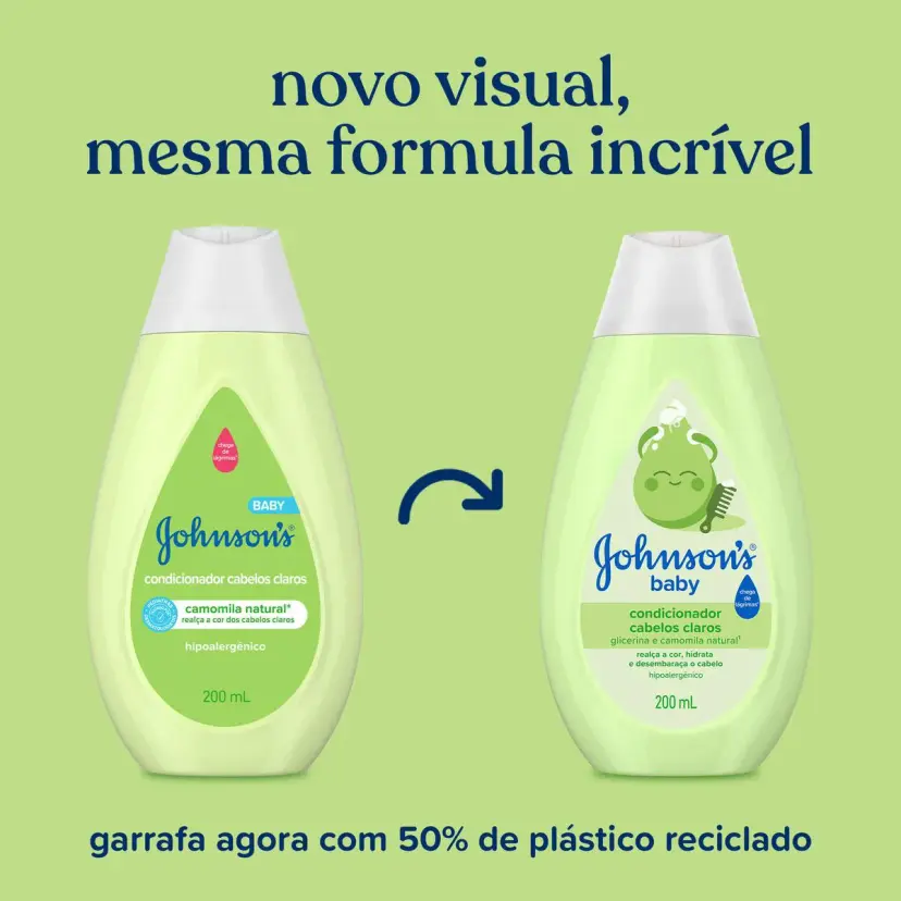 Condicionador Johnson's Baby Cabelos Claros com 200ml