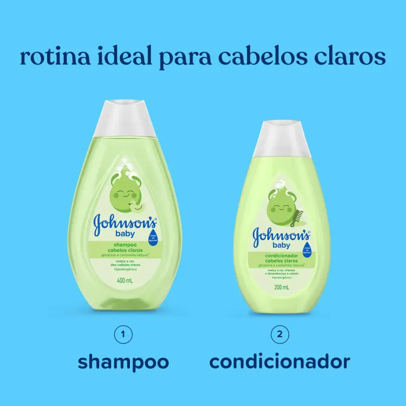 Shampoo Johnson's Baby Cabelos Claros com 400ml