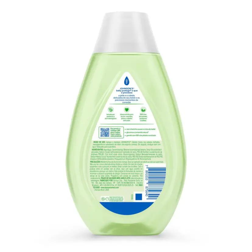 Shampoo Johnson's Baby Cabelos Claros com 400ml